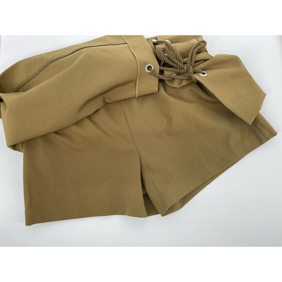 Rebecca Minkoff Khaki Lace-Up Mini Skirt - Picture 5 of 9